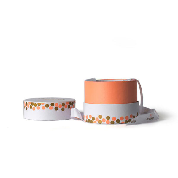 Custom Round Cylinder Gift Box With Ribbon For Cosmetics