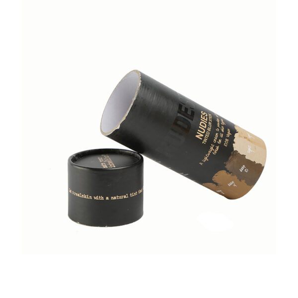 Custom Round Tube Lipstick Packaging Box With Spot UV Logo