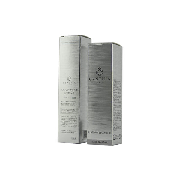 Custom Silver Oil Box With Black Foil Logo Packaging Gift