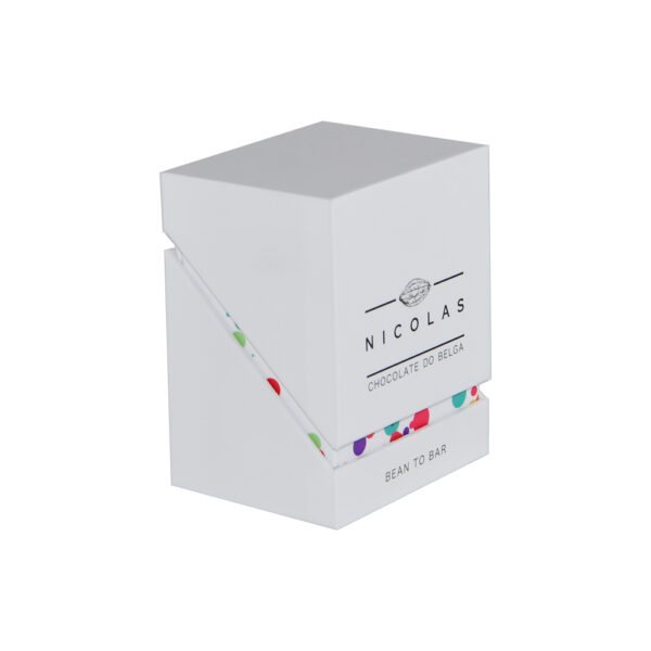 Custom White Clamshell Chocolate Bar Gift Box Packaging