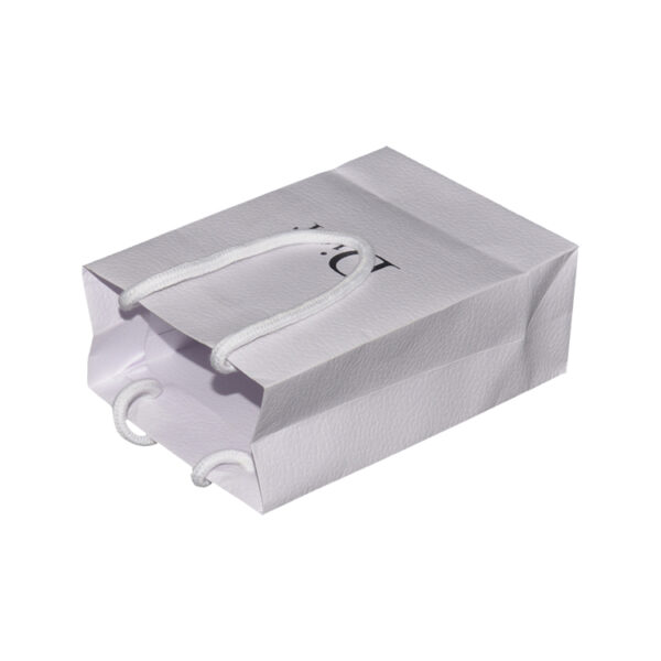 Custom White Textured Paper Shopping Gift Bag For Dior Custom White Textured Paper Shopping Gift Bag For Dior