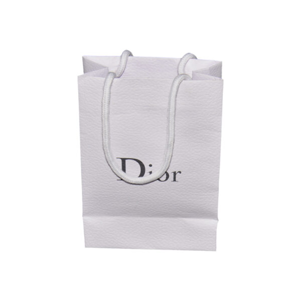 Custom White Textured Paper Shopping Gift Bag For Dior Custom White Textured Paper Shopping Gift Bag For Dior