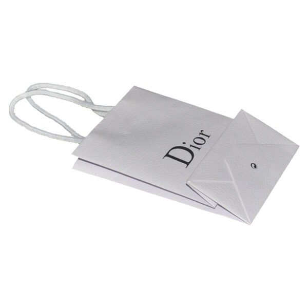 Custom White Textured Paper Shopping Gift Bag For Dior Custom White Textured Paper Shopping Gift Bag For Dior