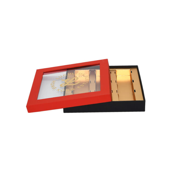 Custom luxury rigid chocolate gift box with gold holder Custom luxury rigid chocolate gift box with gold holder