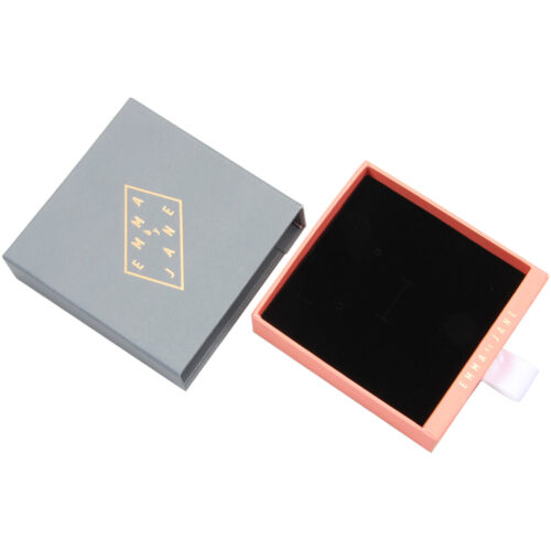 Customized Drawer Gift Box With Silk Ribbon For Jewelry