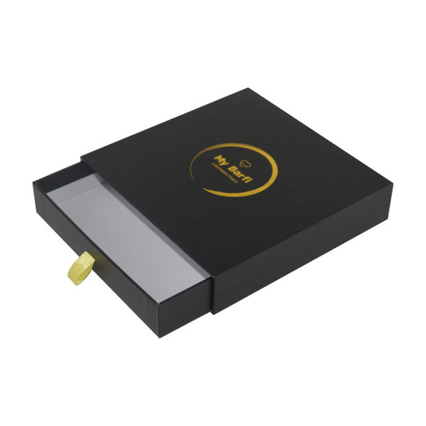 Customized Logo Printed Rigid Drawer Gifts Boxes With Foil