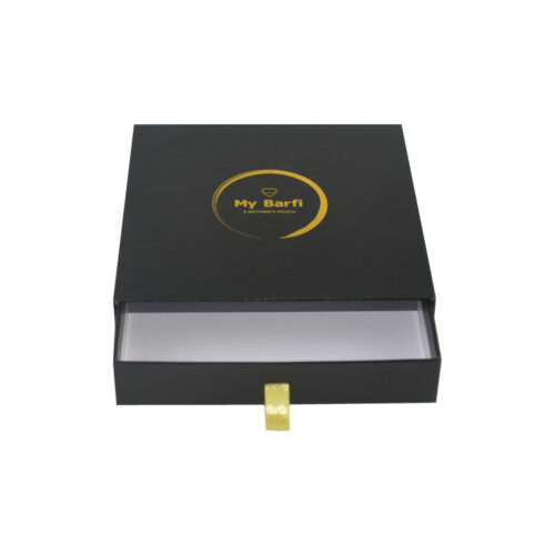 Customized Logo Printed Rigid Drawer Gifts Boxes With Foil