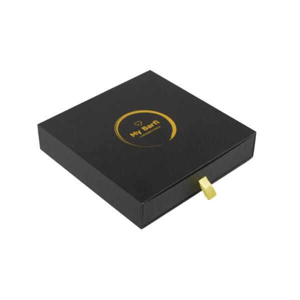 Customized Logo Printed Rigid Drawer Gifts Boxes With Foil