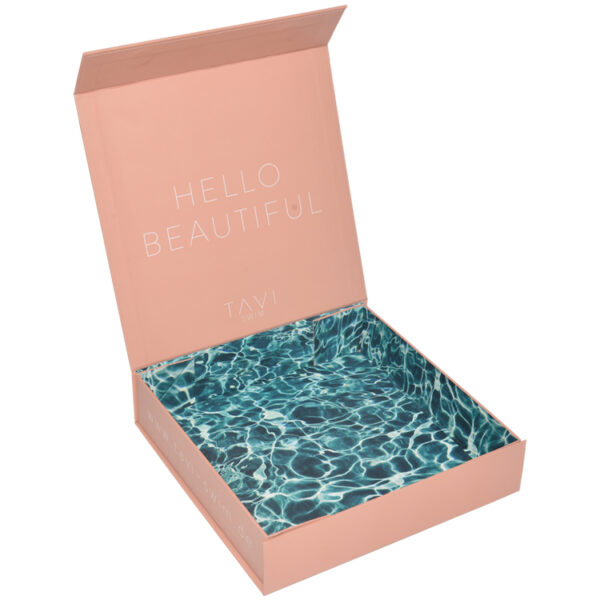 Customized Pink Cardboard Magnetic Gift Box For Swimwear
