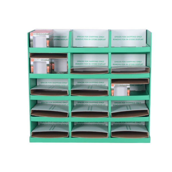 Five-Tier Cardboard Pasta Sauce Retail Floor Display Stand