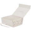 Foldable Matte White Magnetic Closure Gift Box With Ribbon