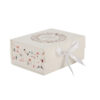 Foldable Matte White Magnetic Closure Gift Box With Ribbon