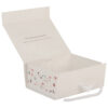 Foldable Matte White Magnetic Closure Gift Box With Ribbon