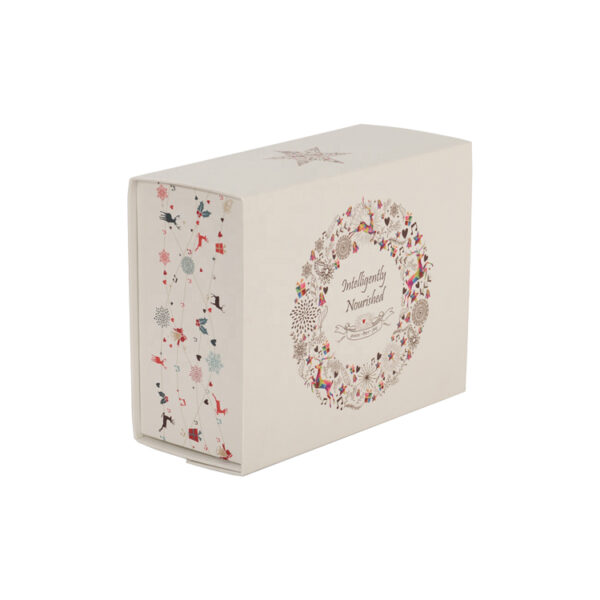 Foldable Matte White Magnetic Closure Gift Box With Ribbon