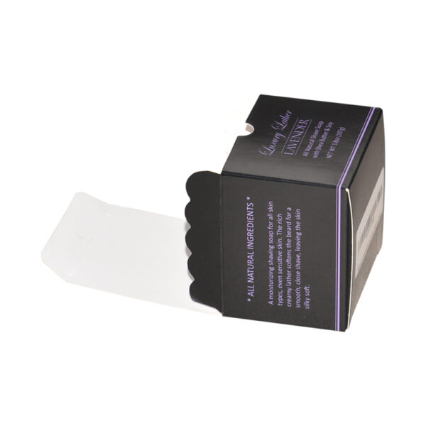 Glossy Folding Carton Box for Shave Soap With Spot UV Logo