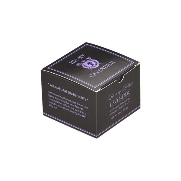 Glossy Folding Carton Box for Shave Soap With Spot UV Logo