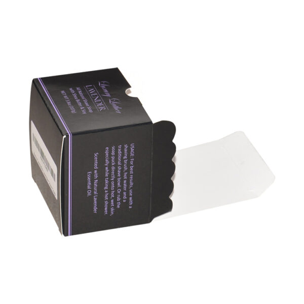Glossy Folding Carton Box for Shave Soap With Spot UV Logo