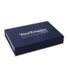 Glossy Navy Blue Magnetic Rigid Gift Box With Embossed Logo Glossy Navy Blue Magnetic Rigid Gift Box With Embossed Logo