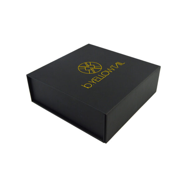 Gold Foil Magnetic Folding Gift Box For Apparel Packaging