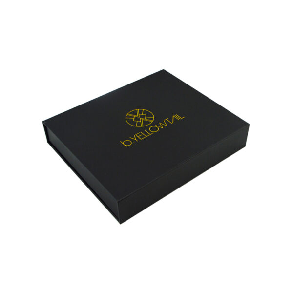 Gold Foil Magnetic Folding Gift Box For Apparel Packaging