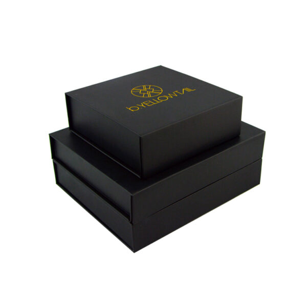 Gold Foil Magnetic Folding Gift Box For Apparel Packaging
