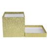 Gold Glitter Lift-Off Lid Gift Boxes in Custom Holiday Sizes Gold Glitter Lift-Off Lid Gift Boxes in Custom Holiday Sizes
