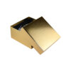 Gold Lid And Base Makeup Gift Box With Shredded Paper Insert
