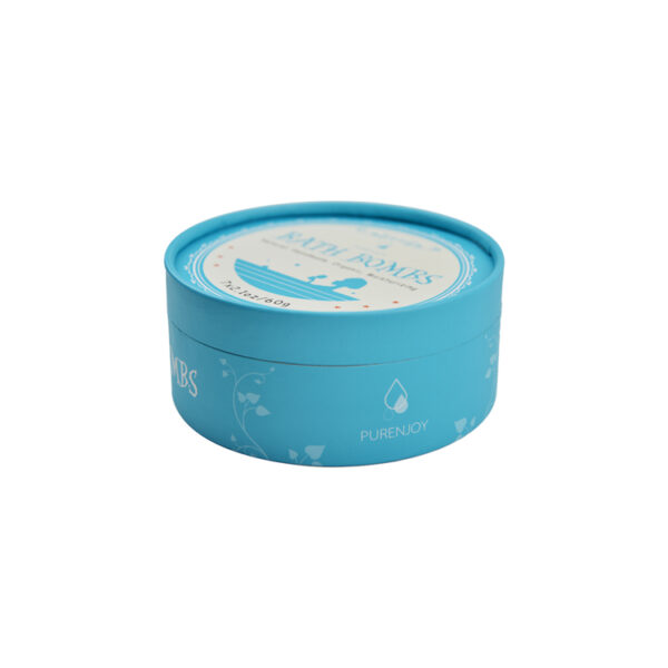 Handmade Luxury Round Gift Box For Bath Bombs Logo Print