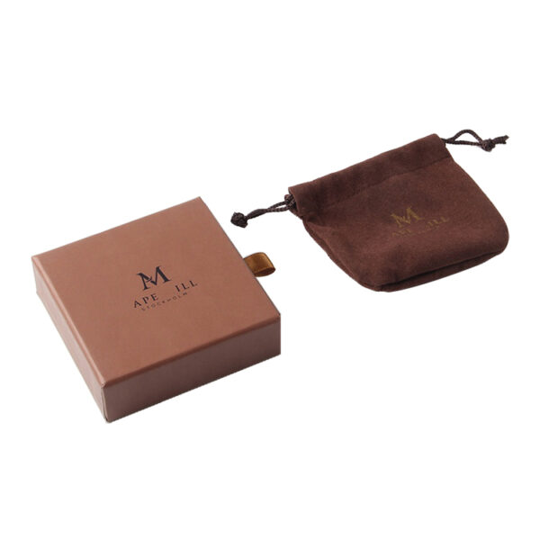 High End Custom Rigid Drawer Gift Box For Jewelry With Pouch
