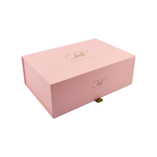 High End Pink Magnetic Gift Boxes With Ribbon For Heels