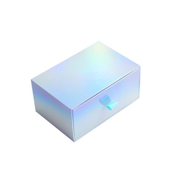 Holographic Rainbow Drawer Gift Box For Cosmetic Packaging