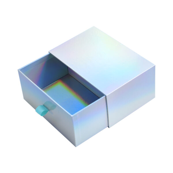 Holographic Rainbow Drawer Gift Box For Cosmetic Packaging