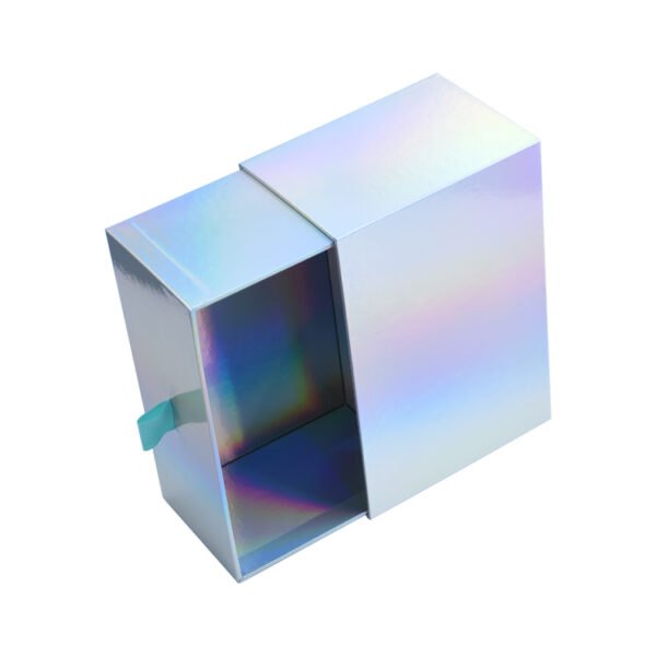 Holographic Rainbow Drawer Gift Box For Cosmetic Packaging
