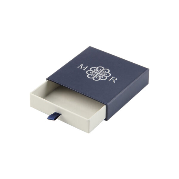 Linen Fancy Paper Drawer Jewelry Packaging Box With Pouch