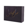 Luxury Black Paper Apparel Shopping Bag With Gold Foil Logo
