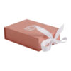 Luxury Blush Clamshell Gift Box With Silk Ribbon Handle