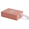 Luxury Blush Clamshell Gift Box With Silk Ribbon Handle