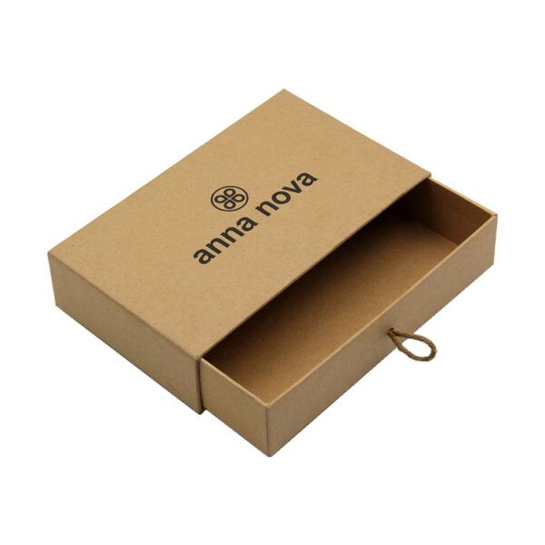 Luxury Custom Kraft Drawer Gifts Boxes With Silk Ribbon