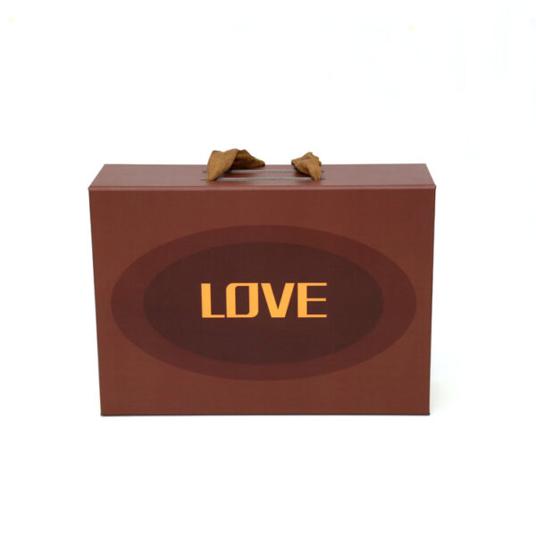 Luxury Folding Magnetic Closure Hair Wig Box With Ribbon