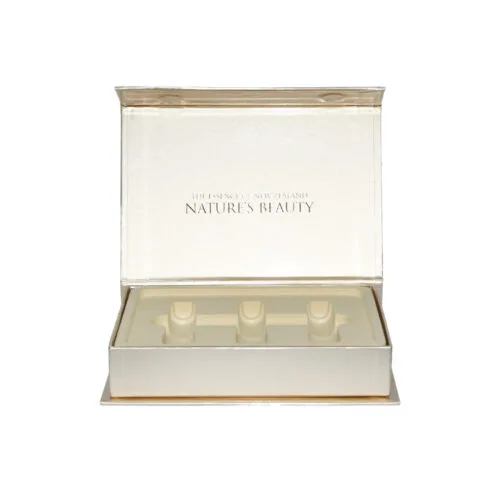 Luxury Gold Magnetic Gift Box With Plastic Holder Cosmetic Luxury Gold Magnetic Gift Box With Plastic Holder Cosmetic