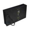 Luxury Matte Black Paper Gift Bags With Gold Foil Logo