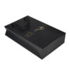 Luxury Matte Black Paper Gift Bags With Gold Foil Logo