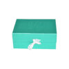 Luxury Pale Blue Foldable Magnetic Gift Box With Ribbon