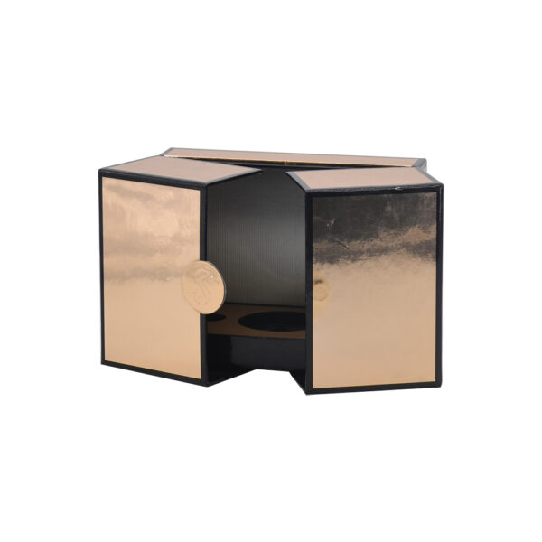 Luxury Rose Gold Double Door Candle Gift Box With Foam Tray