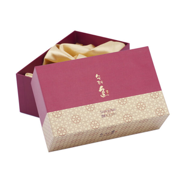 Luxury Satin Lined Rigid Lid And Base Cosmetic Gift Box