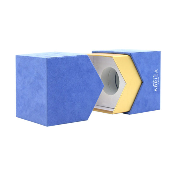 Luxury Velvet Perfume Gift Box With EVA Holder And Foil Logo