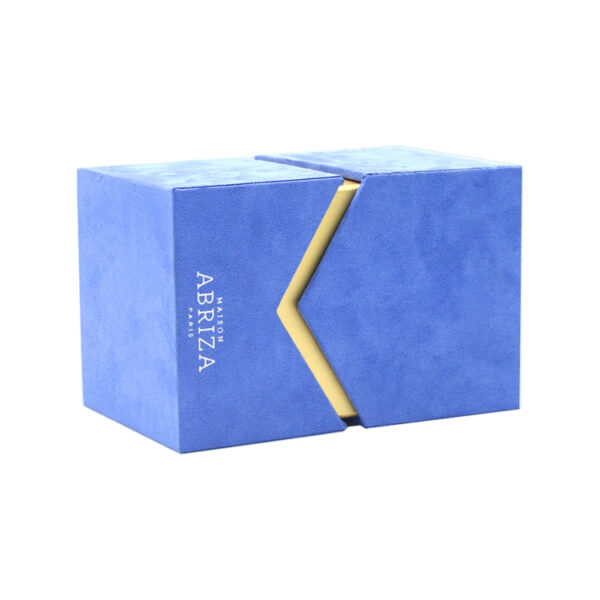 Luxury Velvet Perfume Gift Box With EVA Holder And Foil Logo