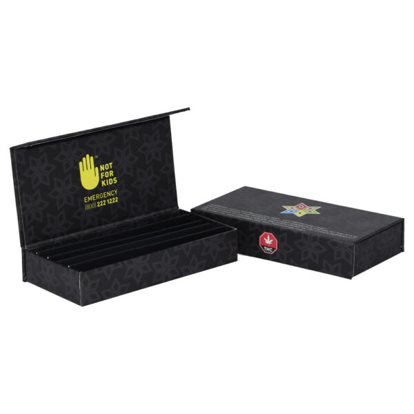Magnetic Closure Pre-Roll Gift Box With 5-Pack Dividers