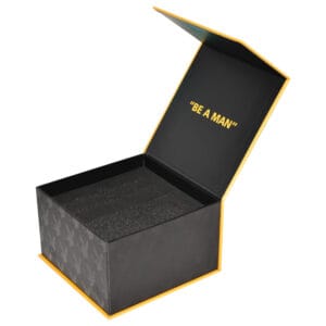 Magnetic Paper Packaging Box For Condoms With Gold Foil