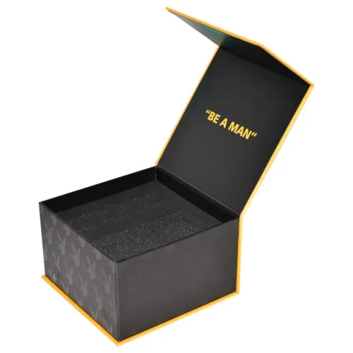 Magnetic Paper Packaging Box For Condoms With Gold Foil Magnetic Paper Packaging Box For Condoms With Gold Foil